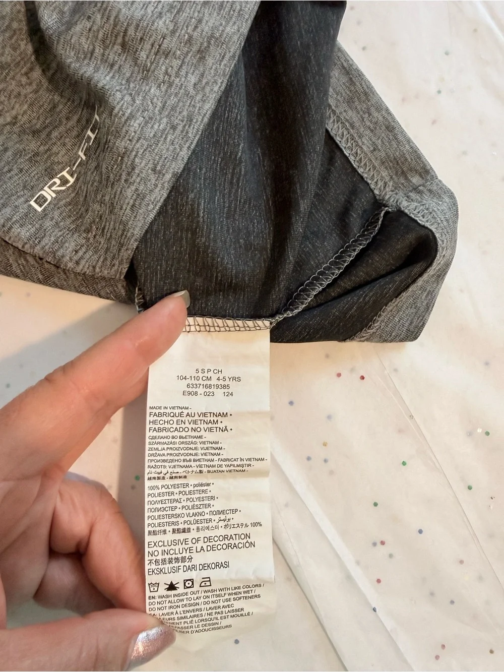 Nike Gray Heather Dri-FIT Tee with White Logo